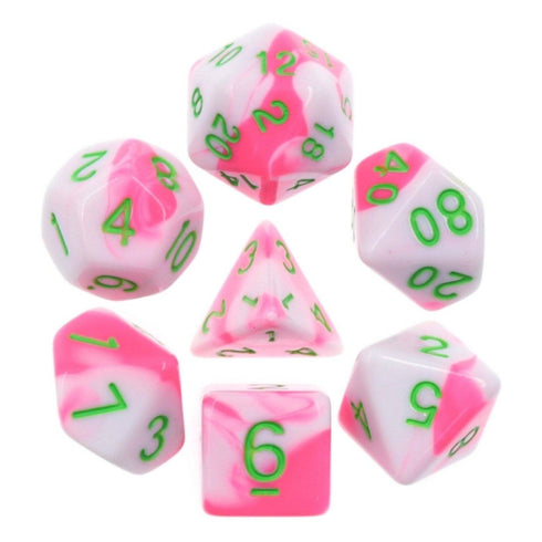 Pink Flamingo RPG Dice Set